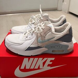 Nike Air Max White and Blue Sneakers